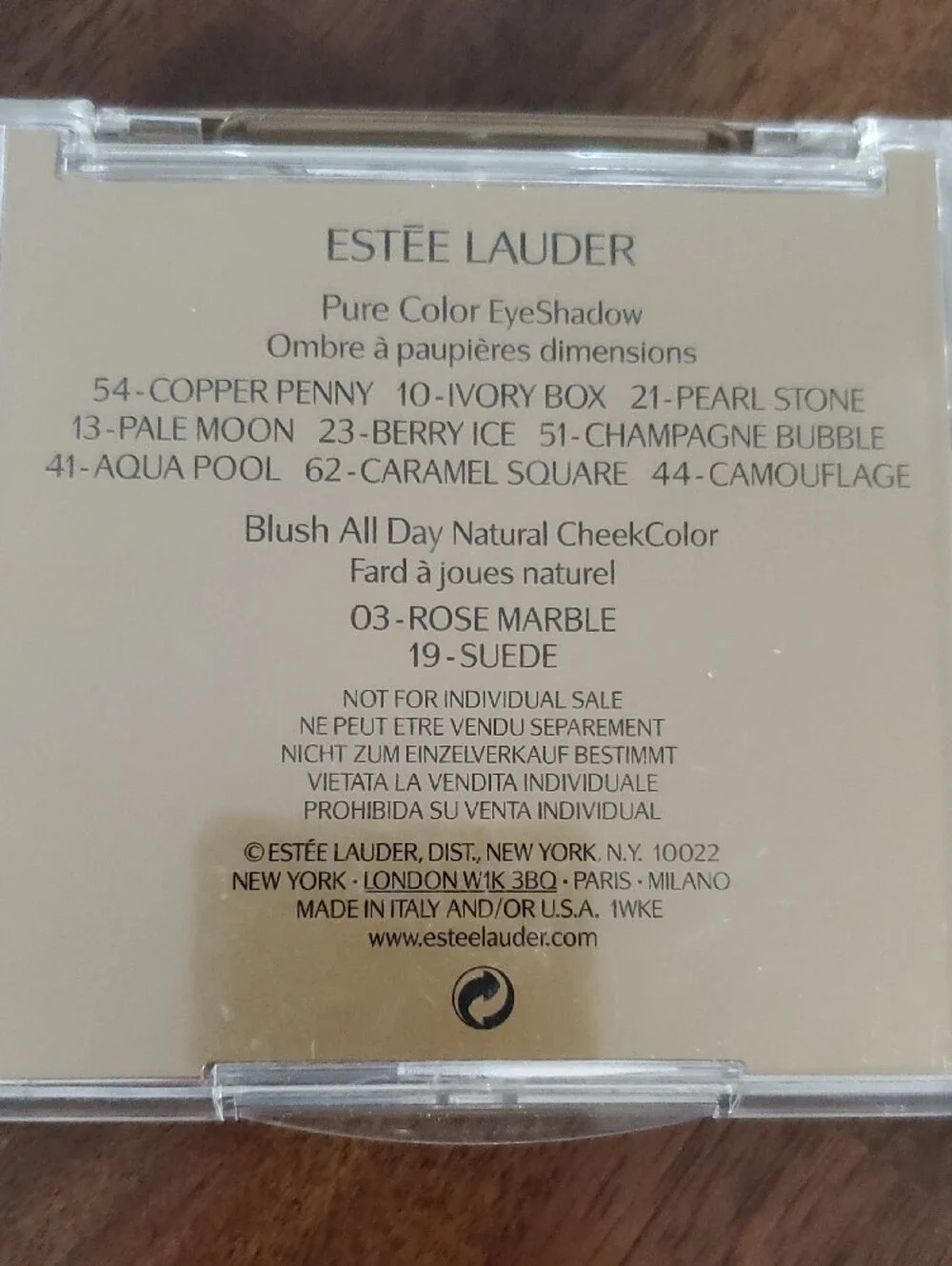Estee Lauder Eyeshadow & Blush Palette in Pink, Blue, Mauve, Brown